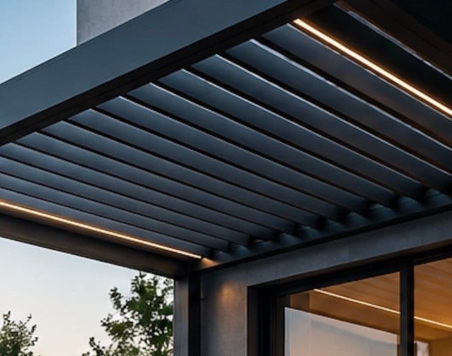 Aluminium blades and integrated LED strip